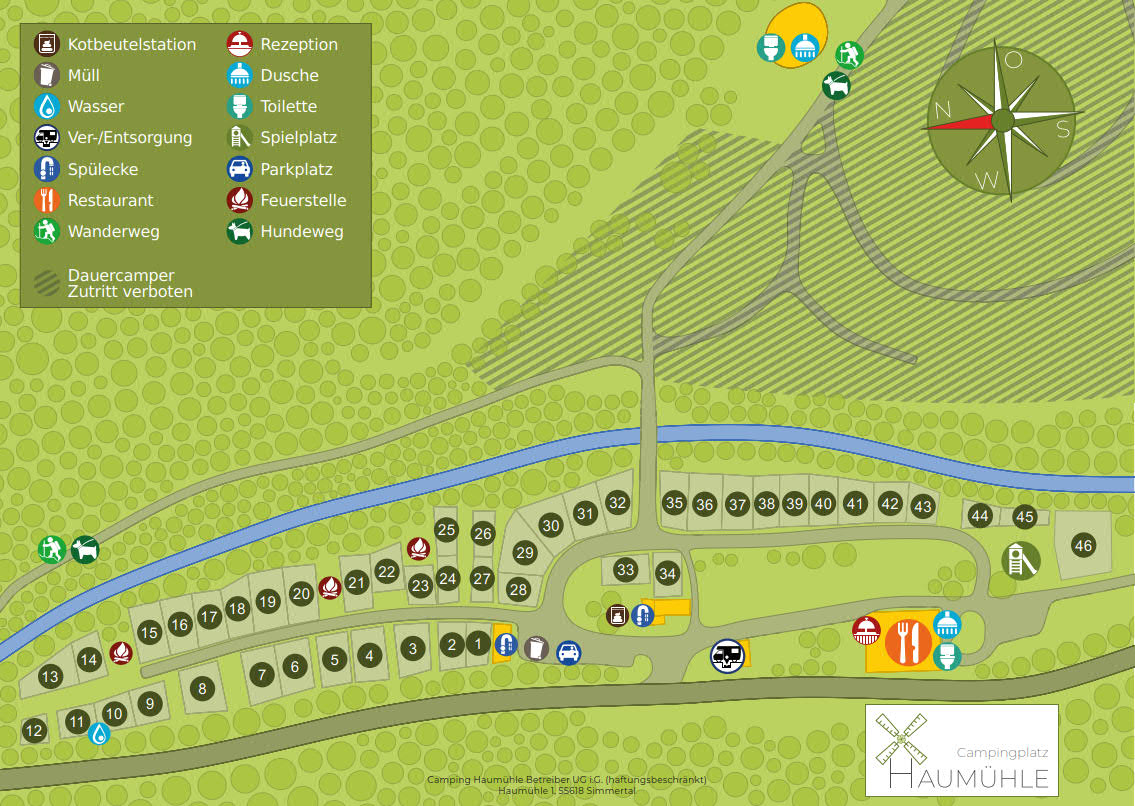 Platzplan Grafik - Campingplatz Haumühle