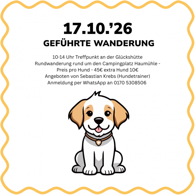 Geführte Wanderung auf dem Campingplatz Haumühle