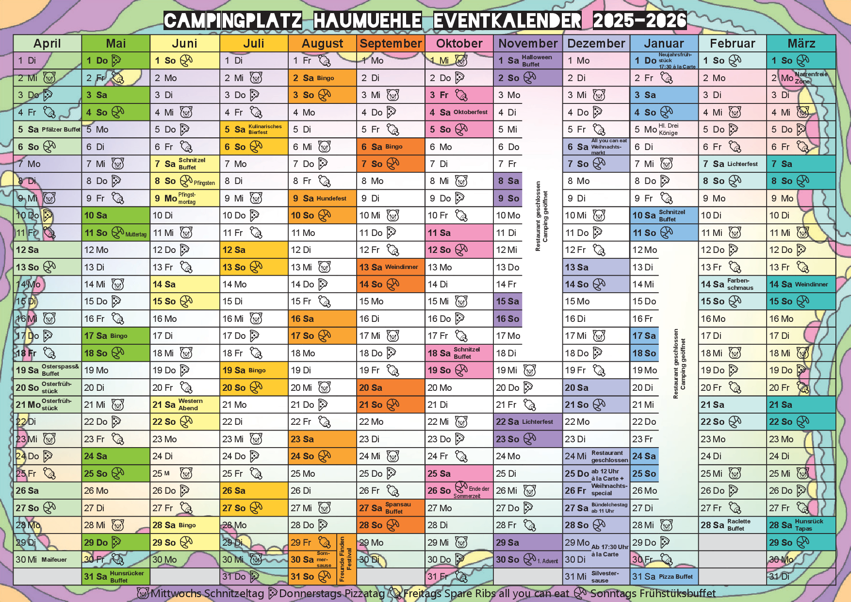 Alle Events auf einen Blick in unserem Kalender für 2025