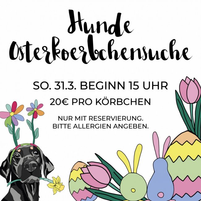 Ostern Spaß Buffet Hunde Osterkörbchen Kinder