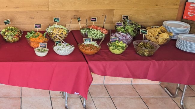 Mexikanisches Buffet all you can eat auf dem Campingplatz Haumühle in Simmertal im Hunsrück