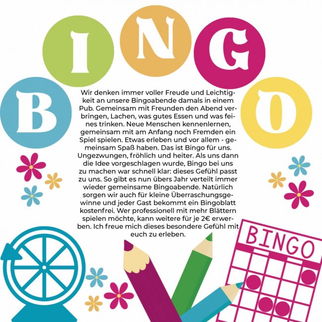 Bingo Abend gratis für alle mit tollen Gewinnen auf dem Campingplatz Haumühle in Simmertal im Hunsrück