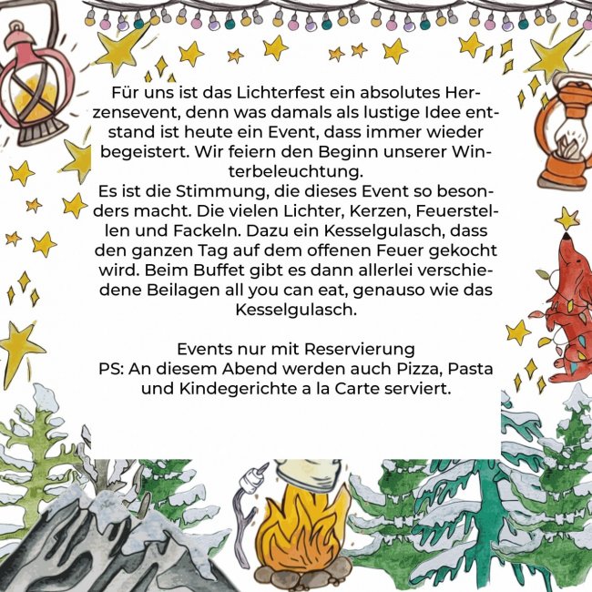 Lichterfest Kesselgulasch Highlight Winterwonderland Campingplatz